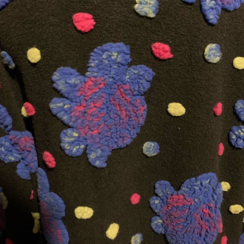 Fashion Nova 5X Teddy Jacket with Playful colorful abstract floral fuzzy Design - Picture 6 of 12